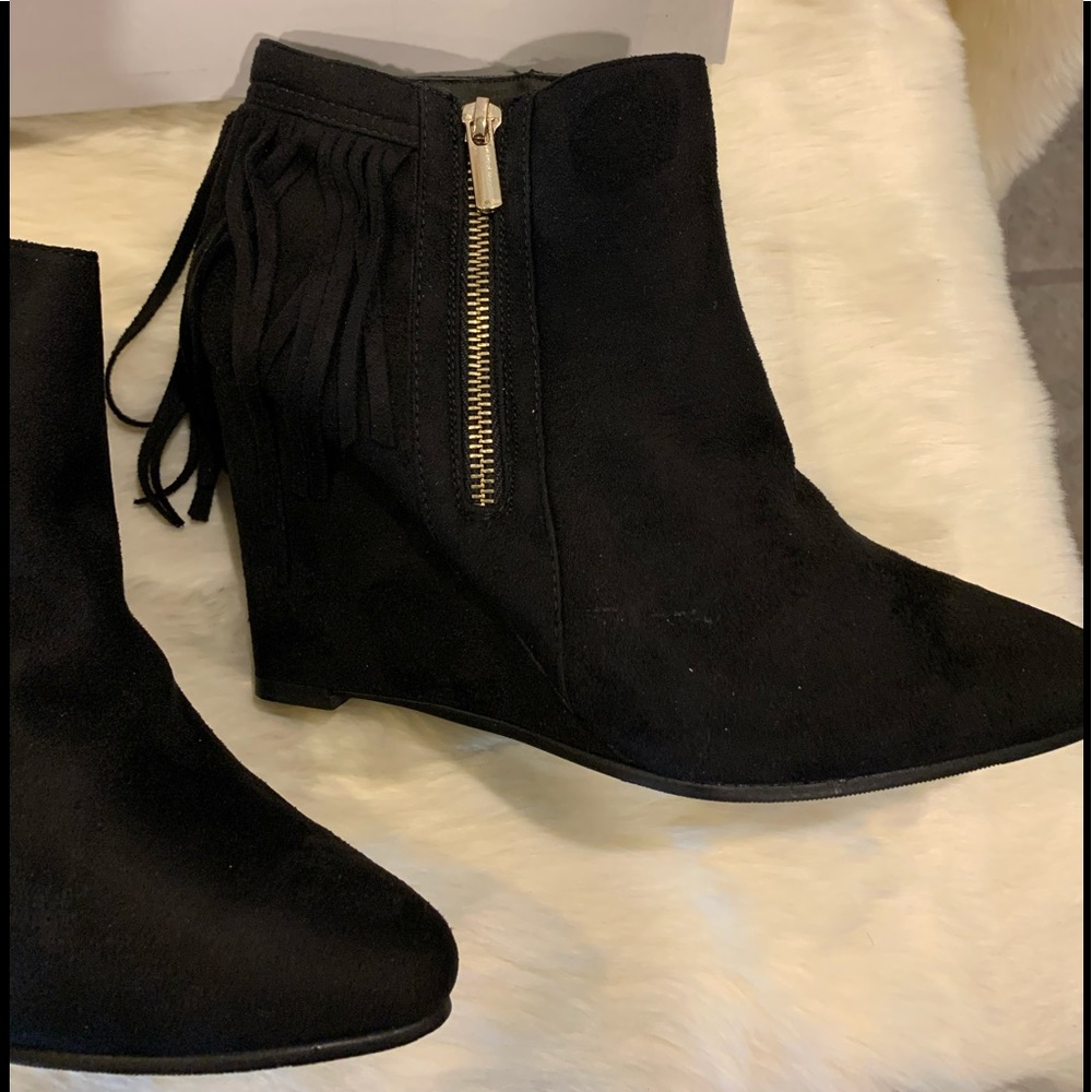 Jasmyna Black Faux Suede ankle boot - NEW sz 10